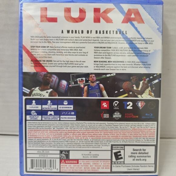 NBA 2K22 Sony PlayStation 4 PS4, 2021 2K - Brand New Sealed - Picture 2 of 3